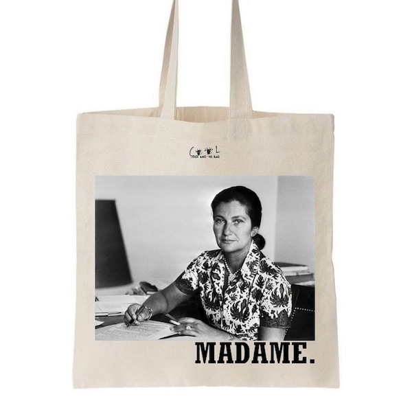 Tote bag Simone Veil, tote bag féministe