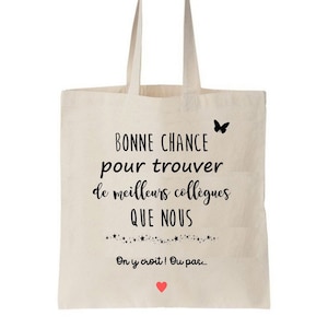 Cadeau collègue humoristique, tote bag collègue de travail