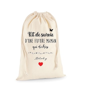 Kit de survie d'une future maman qui déchire pour la maternité, cadeau naissance personnalisé