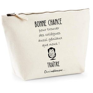 Cadeau collègue de travail pot de départ, pochette Bonne chance pour trouver des collègues aussi géniaux que nous, TRAITRE