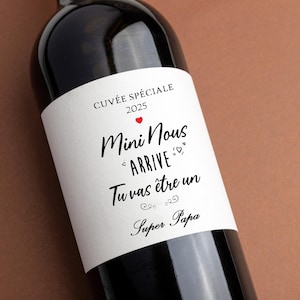 Etiquette bouteille papa, annonce grossesse papa, cadeau futur papa, tu vas devenir papa, annonce futur papa, cadeau fête des pères