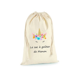 Sac à goûter personnalisé pour enfant