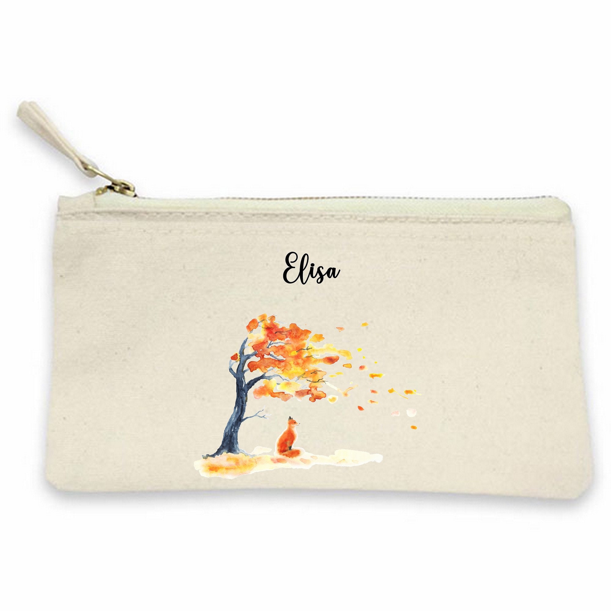 Trousse École, Trousse Enfant, Enfant Personnalisée, Personnalisable, Crayon, Scolaire, Renard