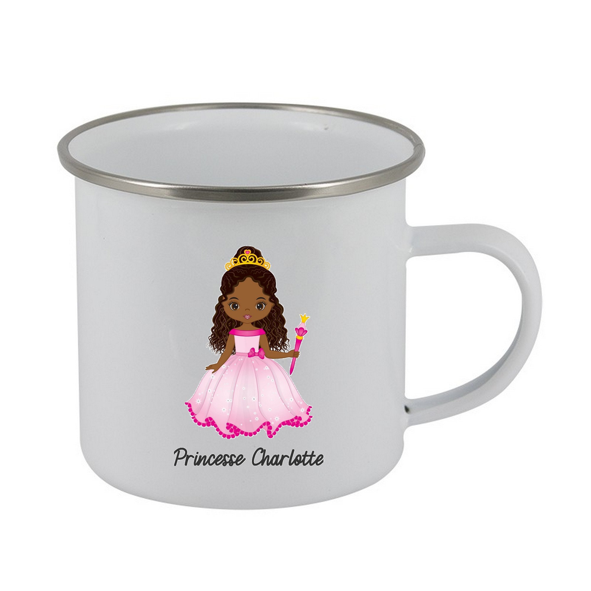 Gobelet Personnalisé Enfant, Tasse Mug Émaillé, en Émail, Personnalisée, Verre Enfant Personnalisabl