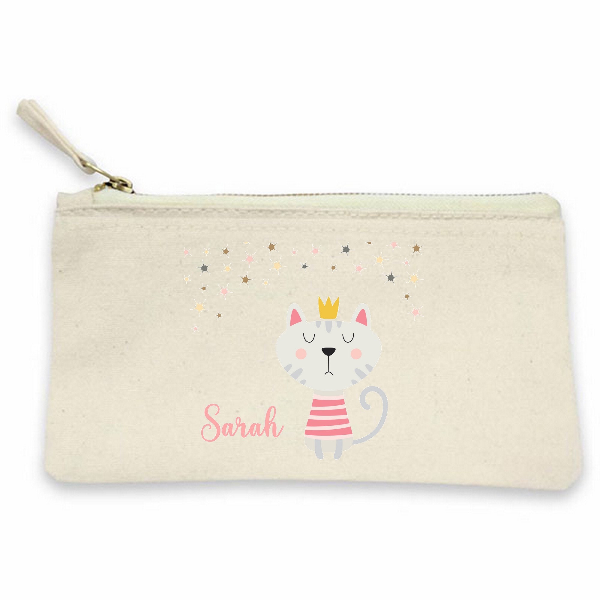 Trousse École, Trousse Enfant, Enfant Personnalisée, Personnalisable, Crayon, Scolaire, Chat