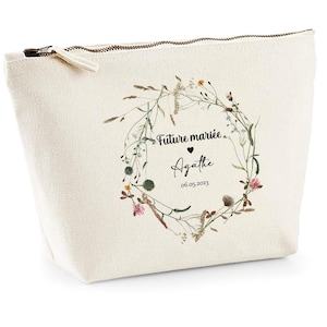 Pochette future mariée personnalisable, cadeau evjf mariage mariée