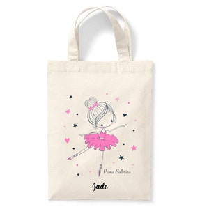 Petit tote bag enfant personnalisé 18x24cm, mini tote bag école maternelle, sac pour la crèche, sac à doudou