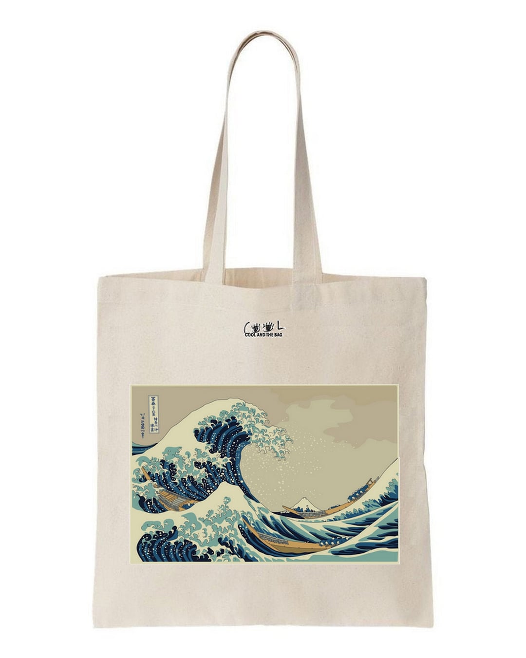 Kanagawa Tote Bag, Japan Tote Bag, Japanese Tote Bag, Japanese Print