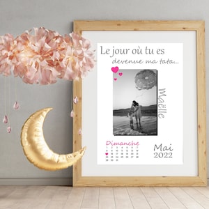 Auntie poster, personalized auntie gift, super auntie