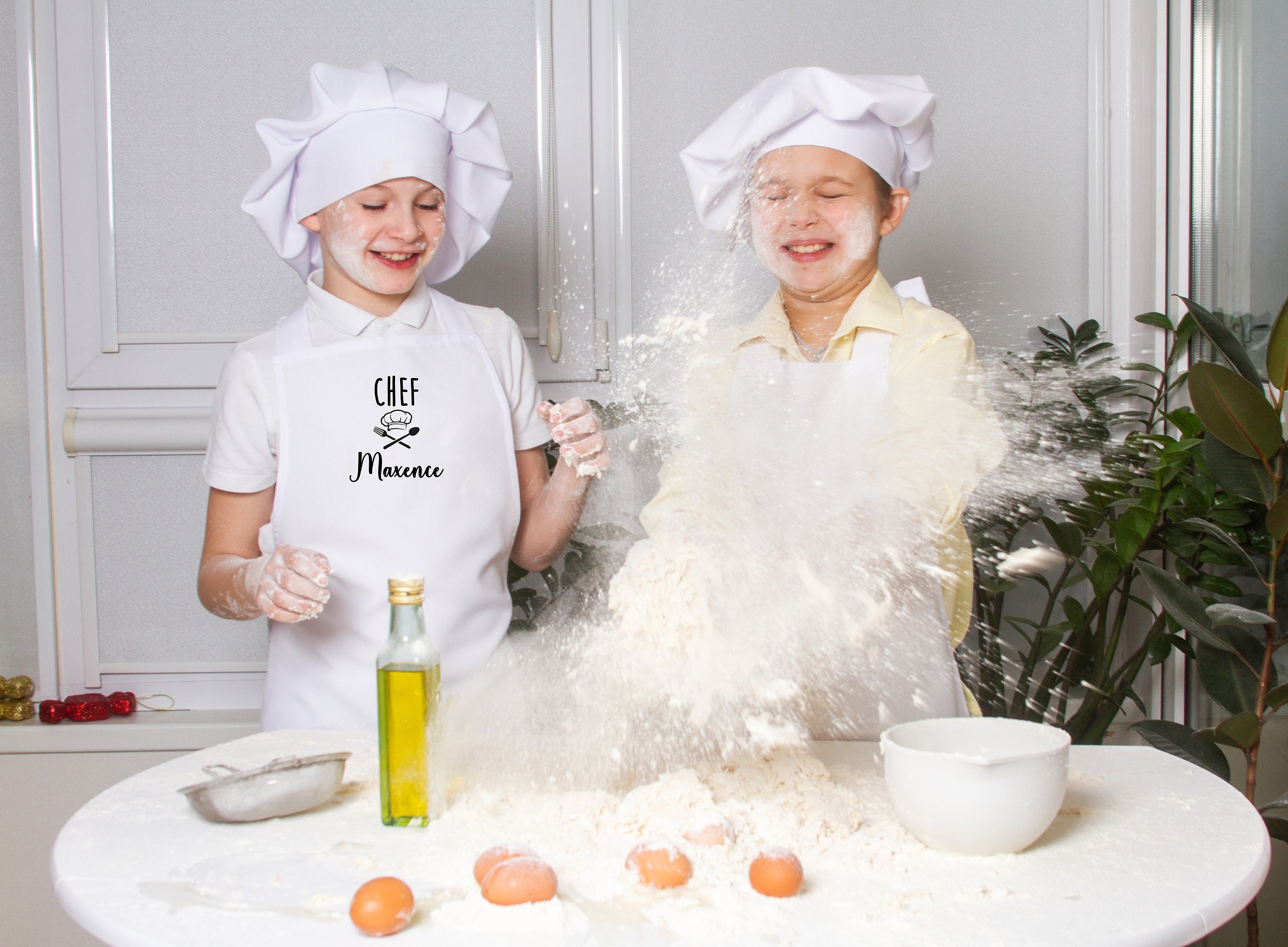 Tablier Cuisine Enfant, Tablier de Garçon, Personnalisé