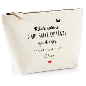 Cadeau collègue de travail pot de départ, pochette collègue personnalisée