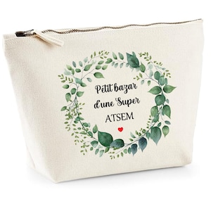 Pochette ATSEM, cadeau atsem personnalisé