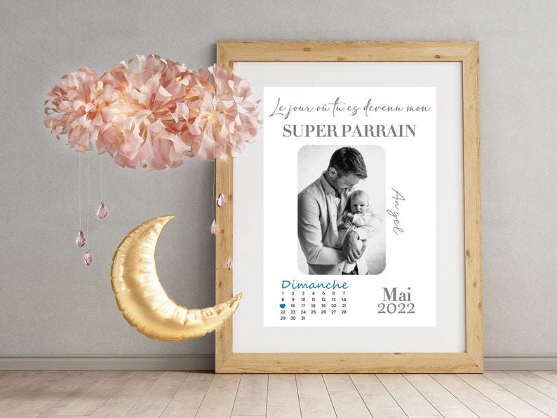 Godfather Baptism Gift, Personalized Godfather Baptism Poster, Baptism