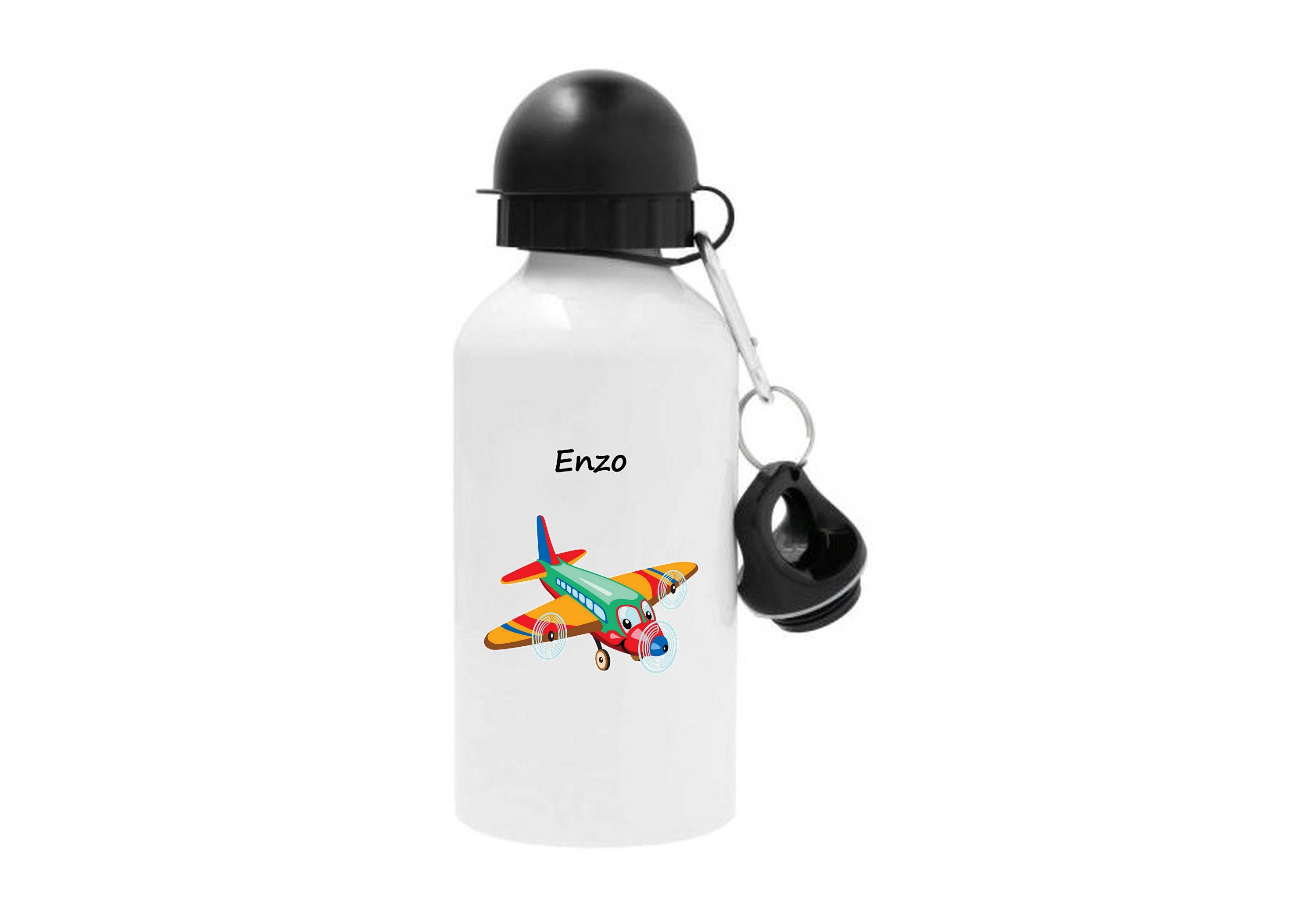 Gourde, Gourde Enfant, Personnalisée, Aluminium, Enfant Inox, Avion