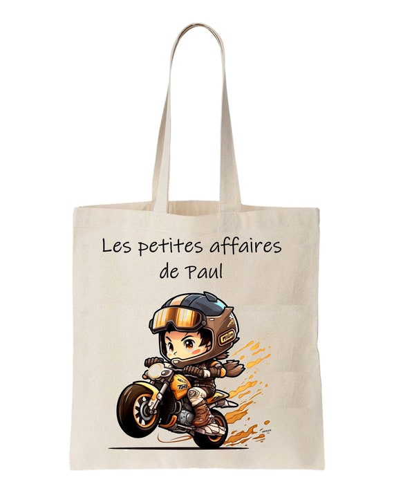 Tote bag enfant personnalisé, sac école maternelle, sac crèche