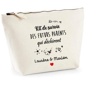 Pochette kit de survie des futurs parents qui déchirent, cadeau maternité naissance futurs parents