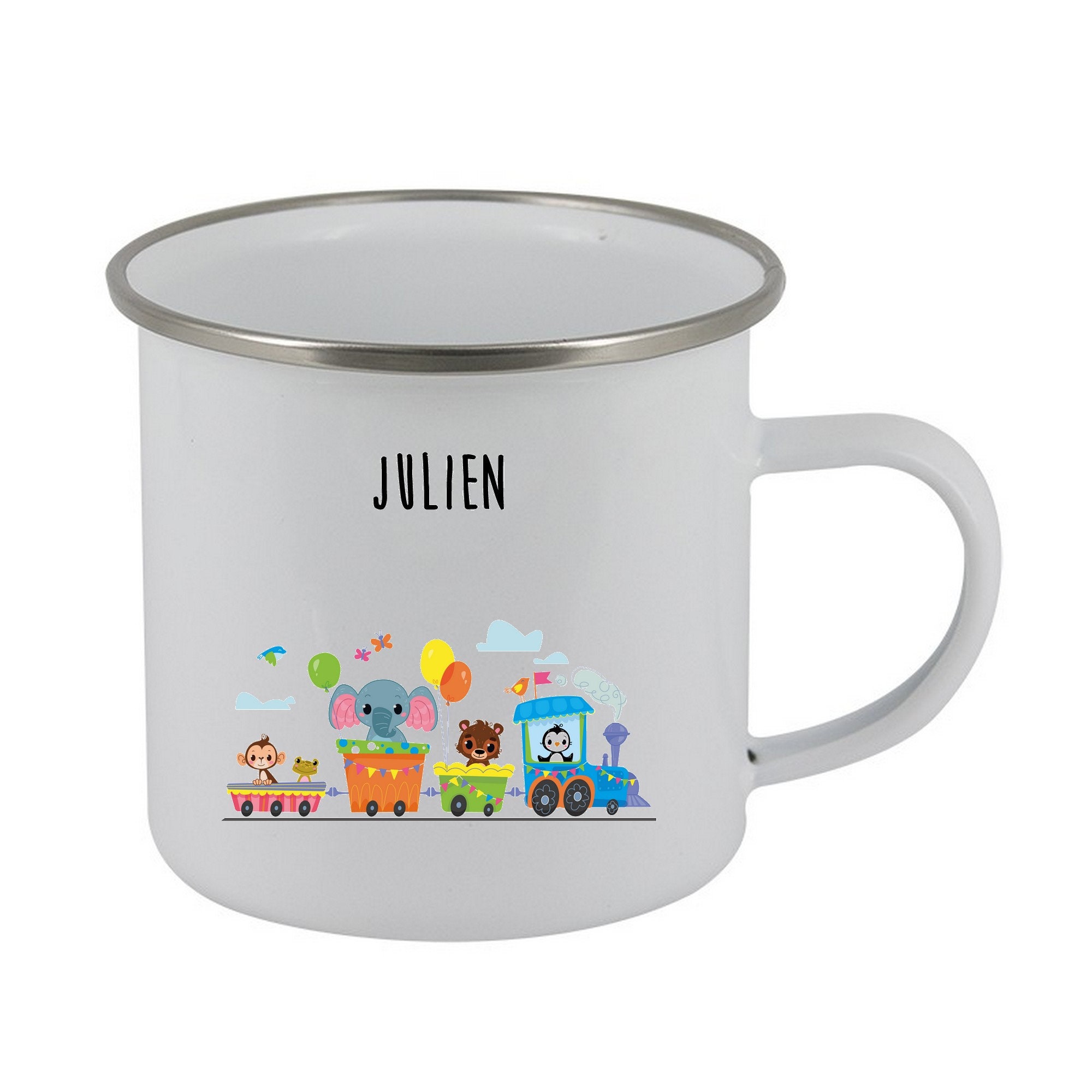 Gobelet Personnalisé Enfant, Tasse Mug Émaillé, en Émail, Personnalisée, Verre Enfant Personnalisabl