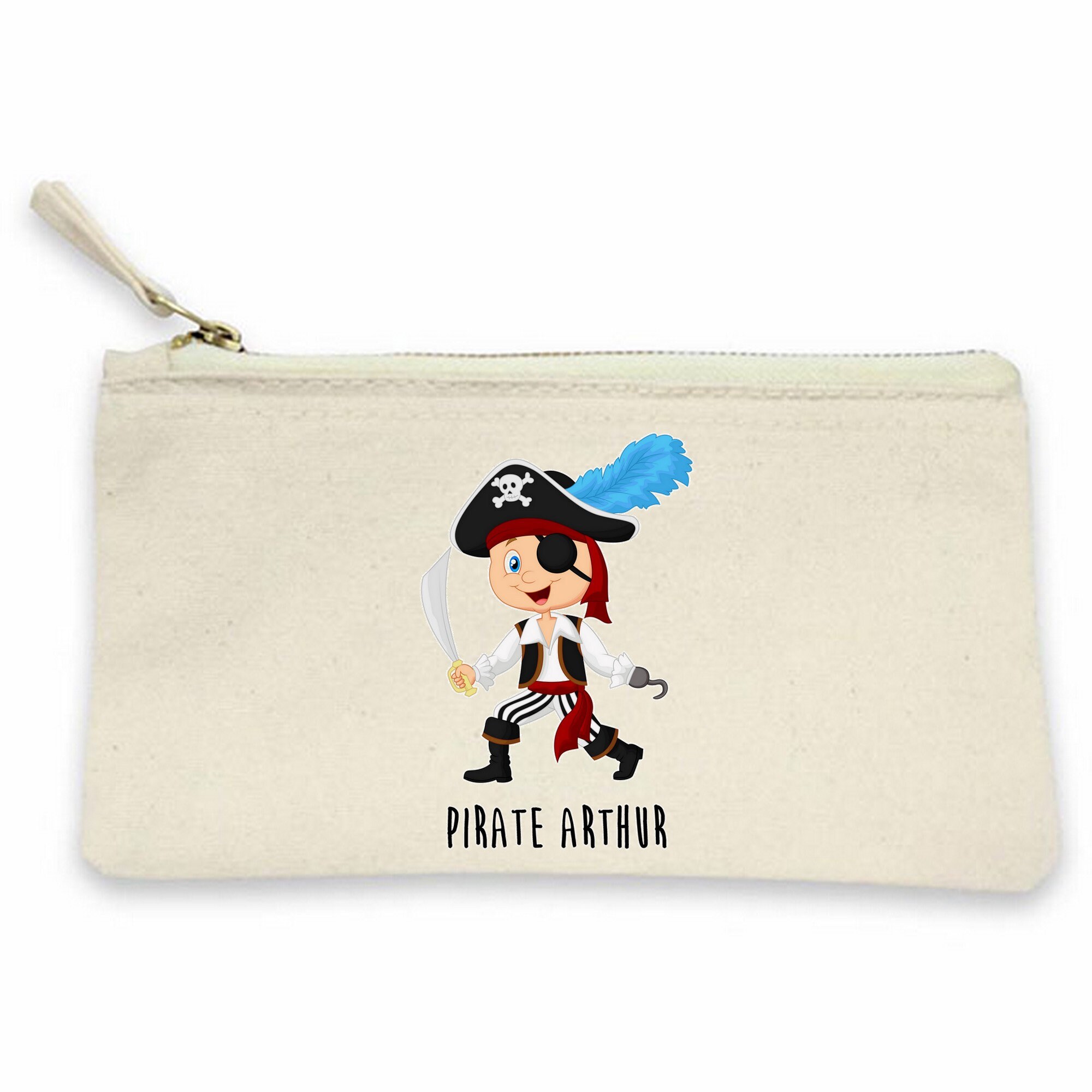 Trousse École, Trousse Enfant, Enfant Personnalisée, Personnalisable, Crayon, Scolaire, Pirate