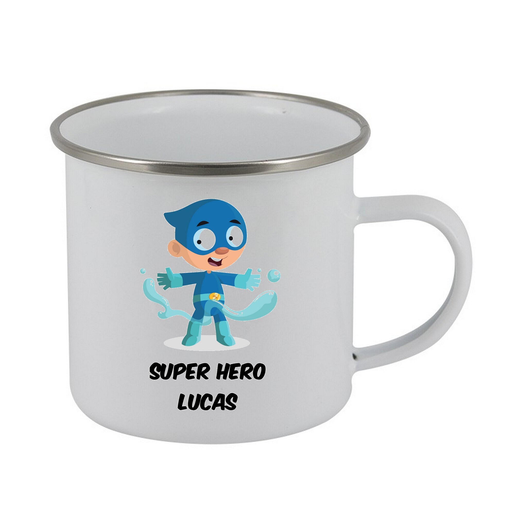 Gobelet Personnalisé Enfant, Tasse Mug Émaillé, en Émail, Personnalisée, Verre Enfant Personnalisabl