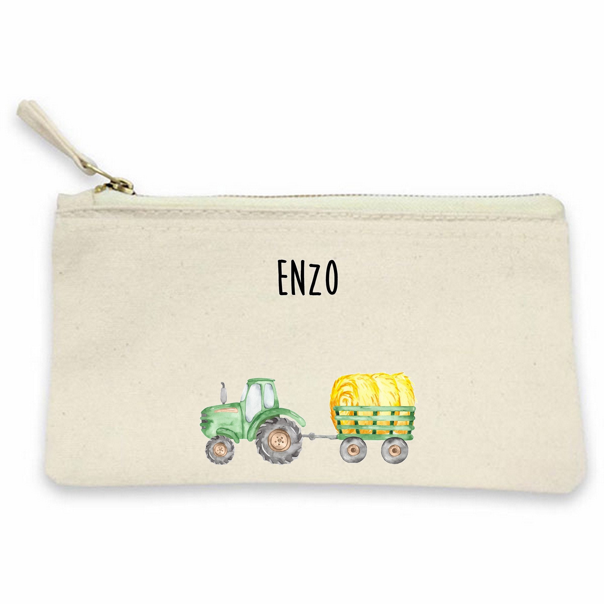 Trousse École, Trousse Enfant, Enfant Personnalisée, Personnalisable, Crayon, Scolaire, Tracteur