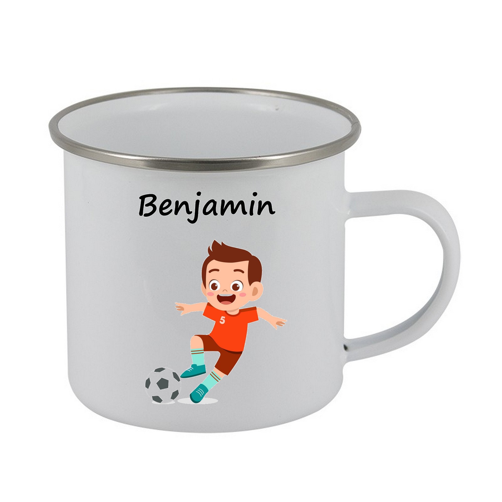 Gobelet Personnalisé Enfant, Tasse Mug Émaillé, en Émail, Personnalisée, Verre Enfant Personnalisabl