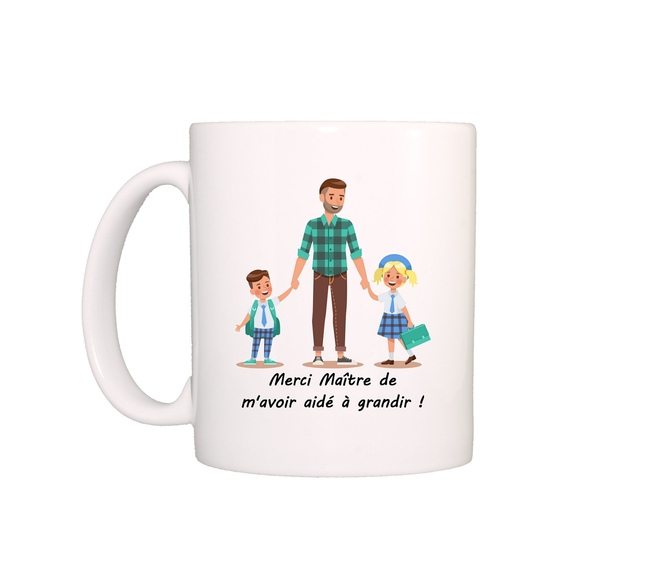 Mug Merci Maitre, Cadeau Maitre d'école, Fin d'année, Mug Personnalisé, Personnalisé