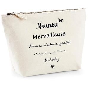 Nanny pouch, personalized nanny gift, end of contract nanny gift, thank you gift