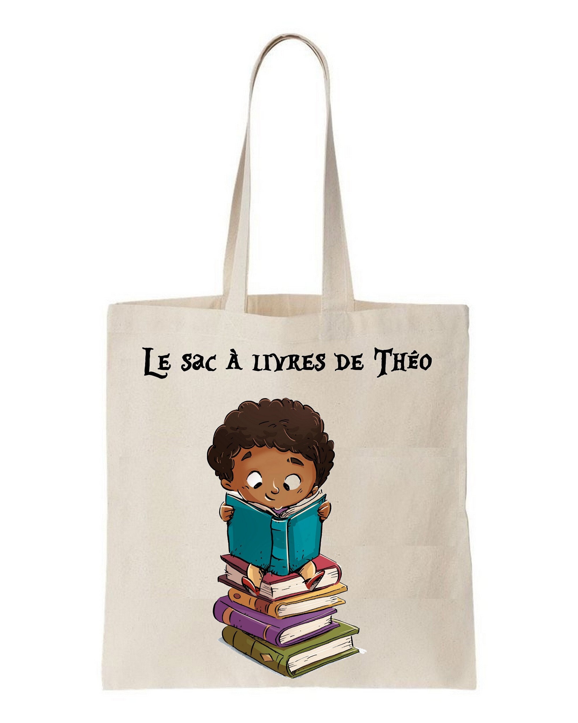 nursery library bag, book bag, library tote bag, child book tote bag