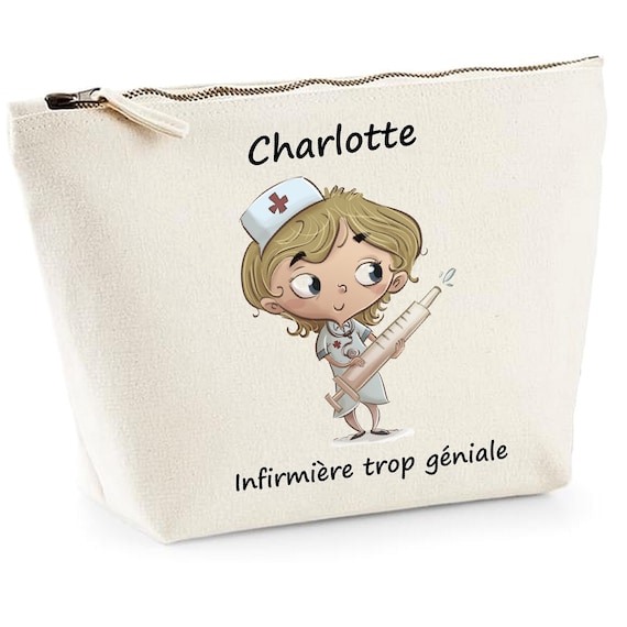 Pochette infirmière personnalisée, trousse infirmière, cadeau