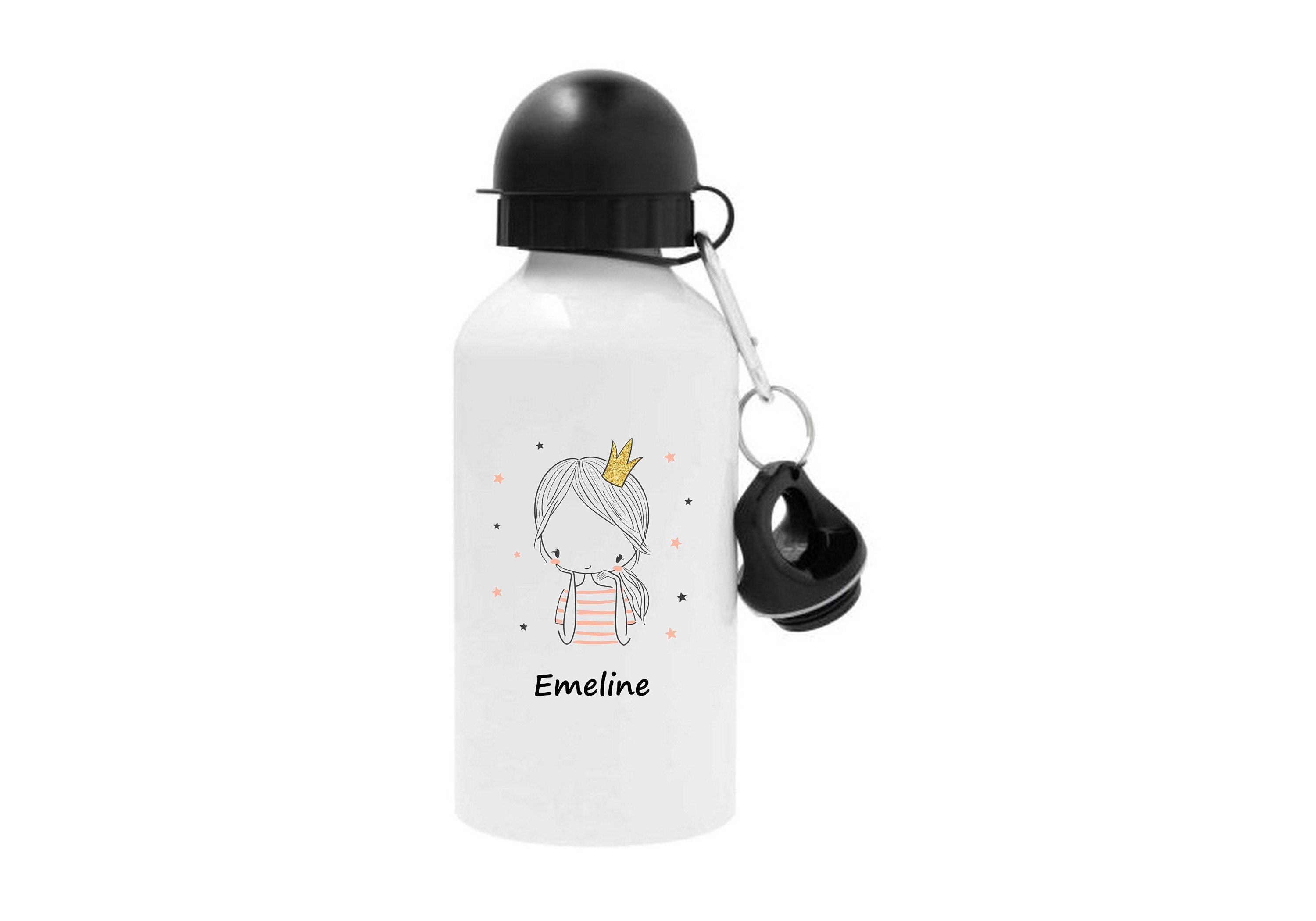 Gourde, Gourde Enfant, Personnalisée, Aluminium, Enfant Inox, Princesse