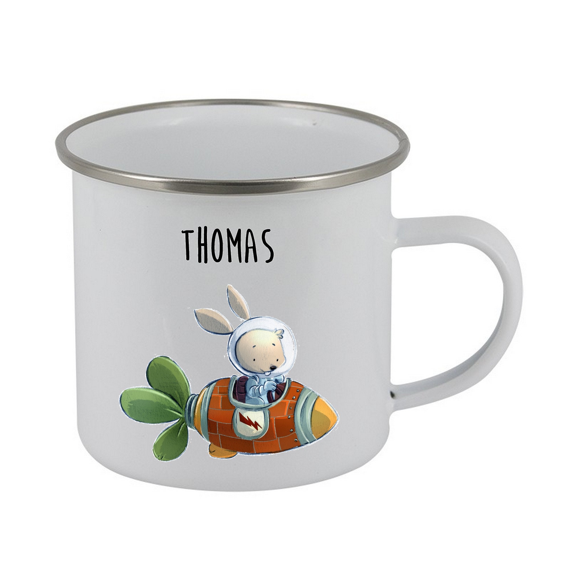 Gobelet Personnalisé Enfant, Tasse Mug Émaillé, en Émail, Personnalisée, Verre Enfant Personnalisabl