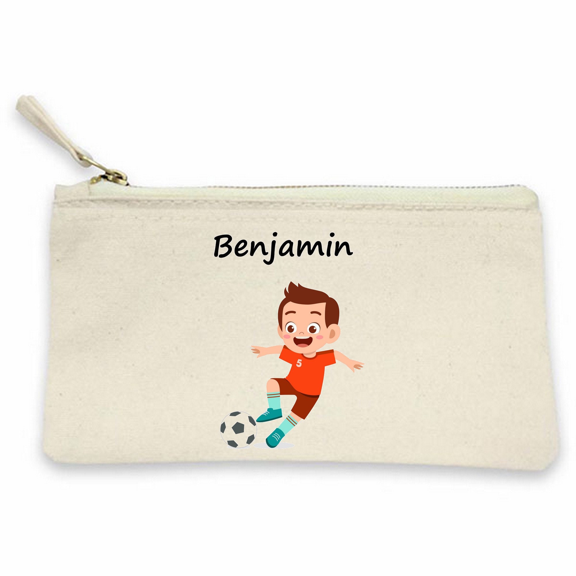Trousse École, Trousse Enfant, Enfant Personnalisée, Personnalisable, Crayon, Scolaire, Footballeur