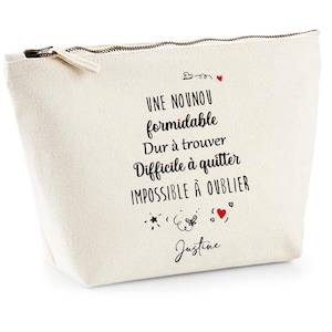 Pochette nounou personnalisée, cadeau noël nounou