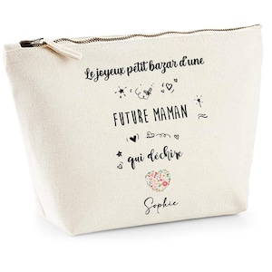 Pochette future maman personnalisée, cadeau grossesse naissance maternité