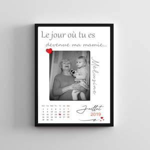 Affiche mamie personnalisée, cadeau mamie fête des grand mères