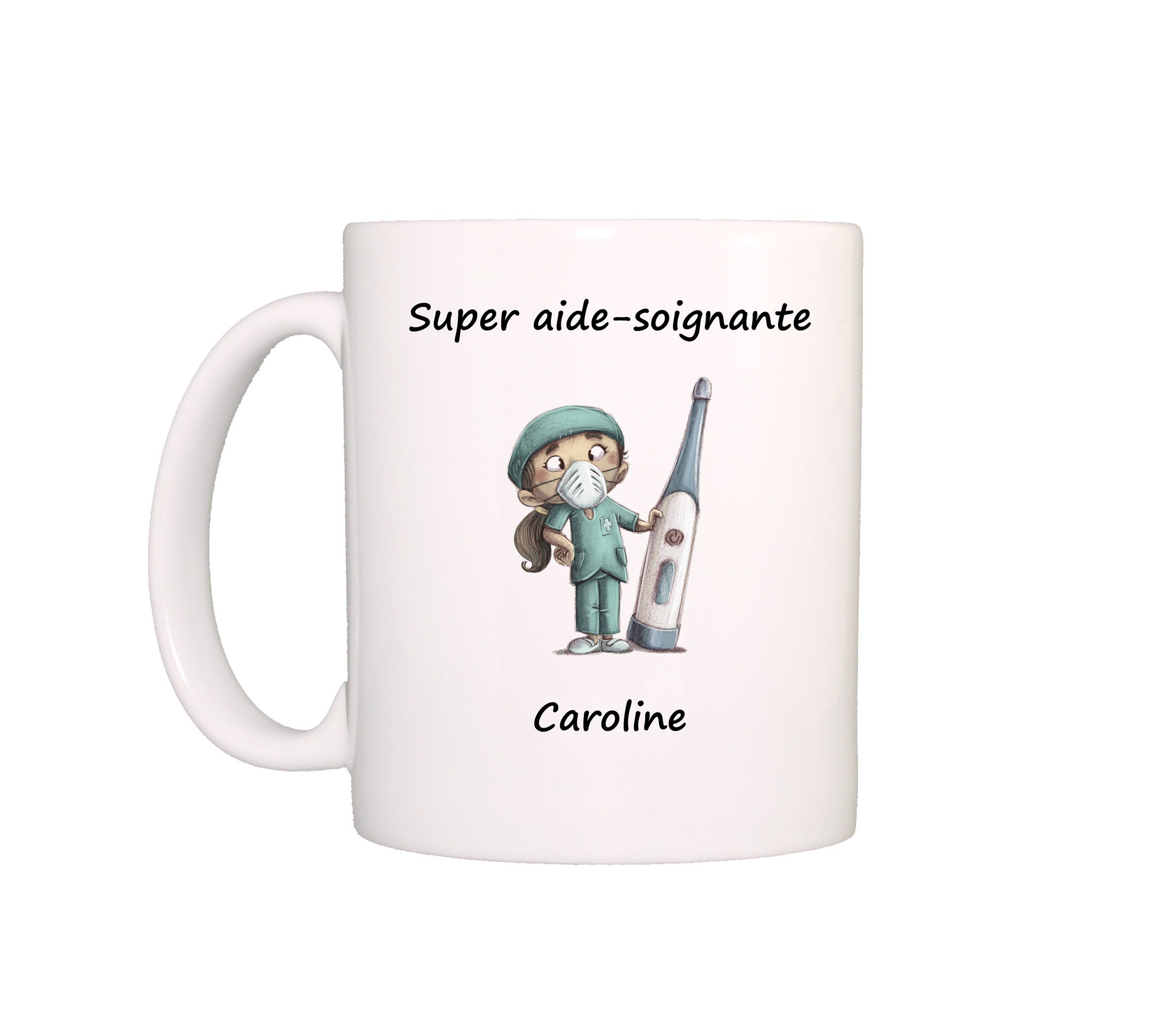 Mug Aide Soignante, Cadeau Tasse Mug Personnalisé, Personnalisable, Infirmière Personnalisable