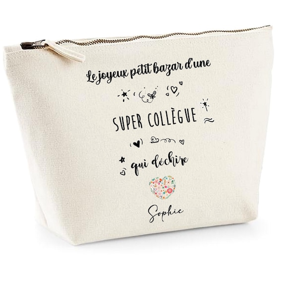 Pochette collègue personnalisée, cadeau noël collègue de travail