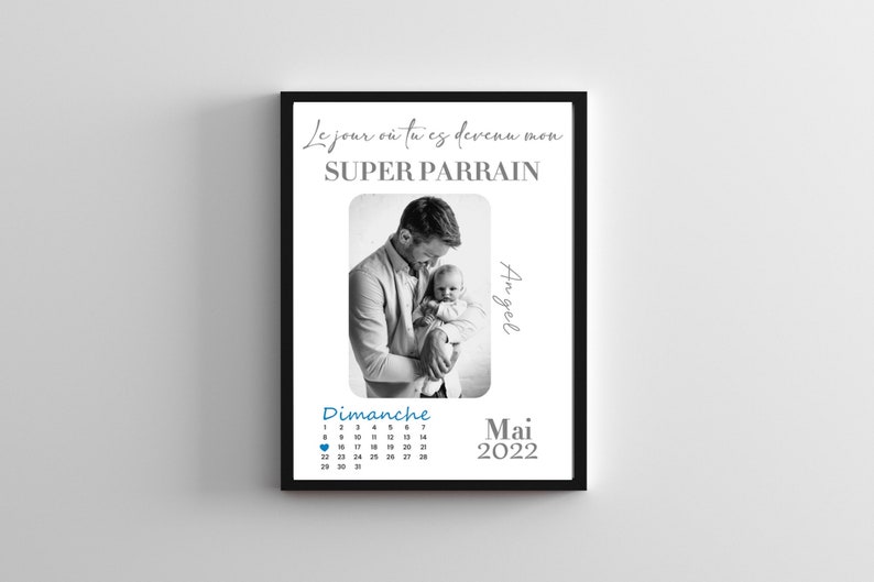 Godfather Baptism Gift, Personalized Godfather Baptism Poster, Baptism