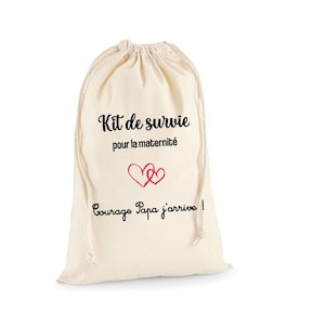 Kit de survie courage papa j'arrive, cadeau futur papa pour la maternité