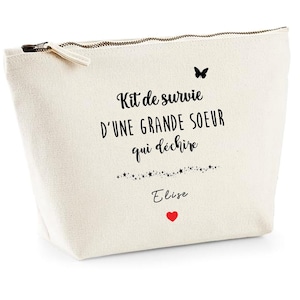 Pochette grande soeur, cadeau grande soeur personnalisé, cadeau soeur noel