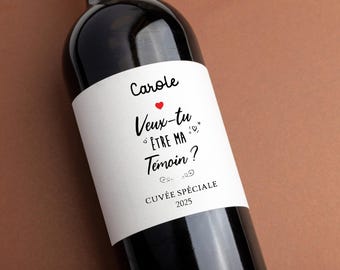 4 étiquettes à Vin Humoristiques "Aaron Adoré" - Autocollants 75x110 Mm - Cadeau Pot De Départ, Anniversaire, Retraite - 10