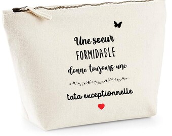 Pochette tata soeur, cadeau soeur tata, cadeau soeur tata personnalisé