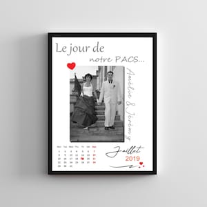 PACS couple gift, personalized PACS poster, on the day of our PACS