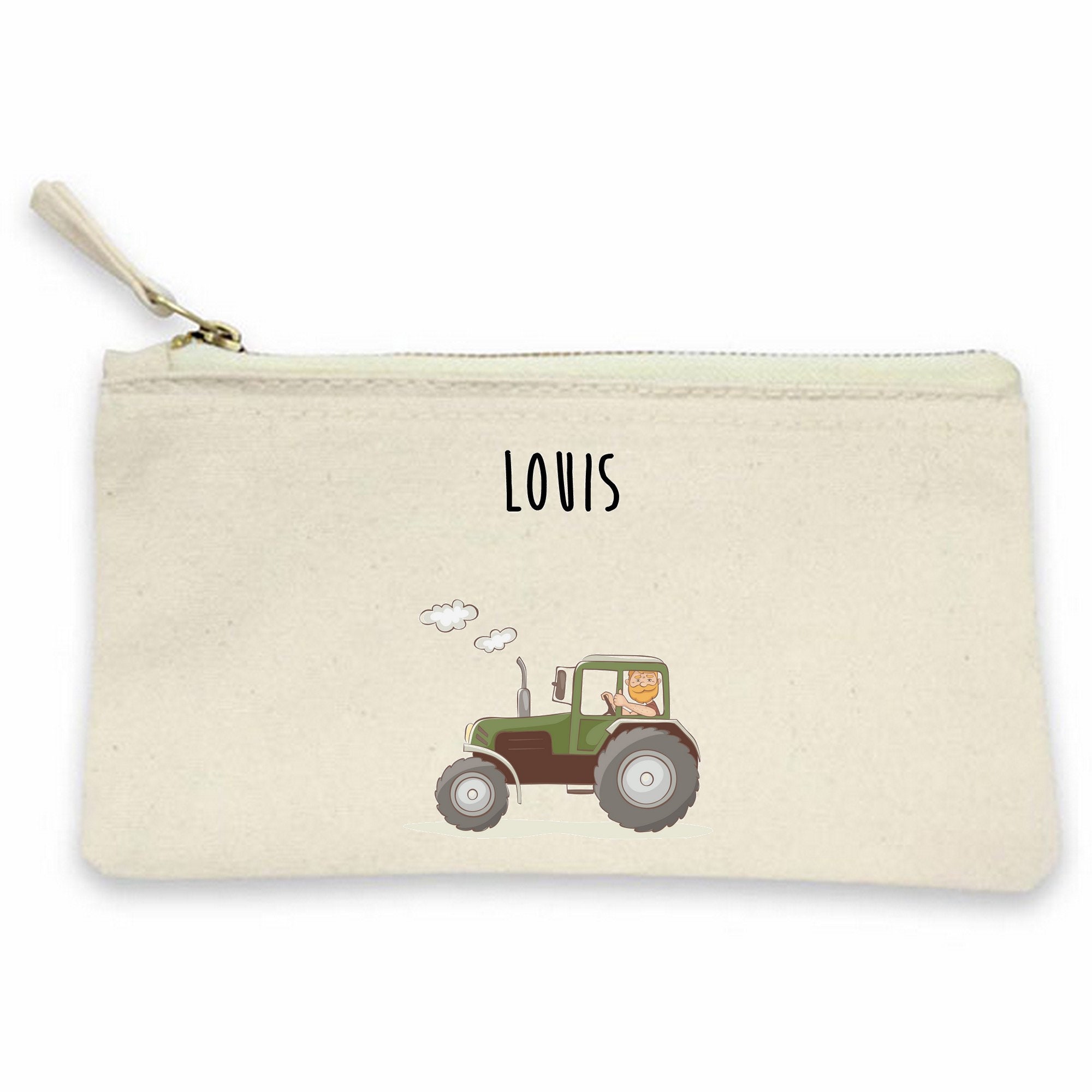 Trousse École, Trousse Enfant, Enfant Personnalisée, Personnalisable, Crayon, Scolaire, Tracteur