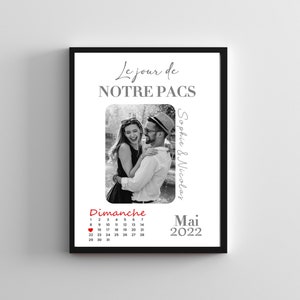 PACS gift, personalized couple poster for Valentine's Day