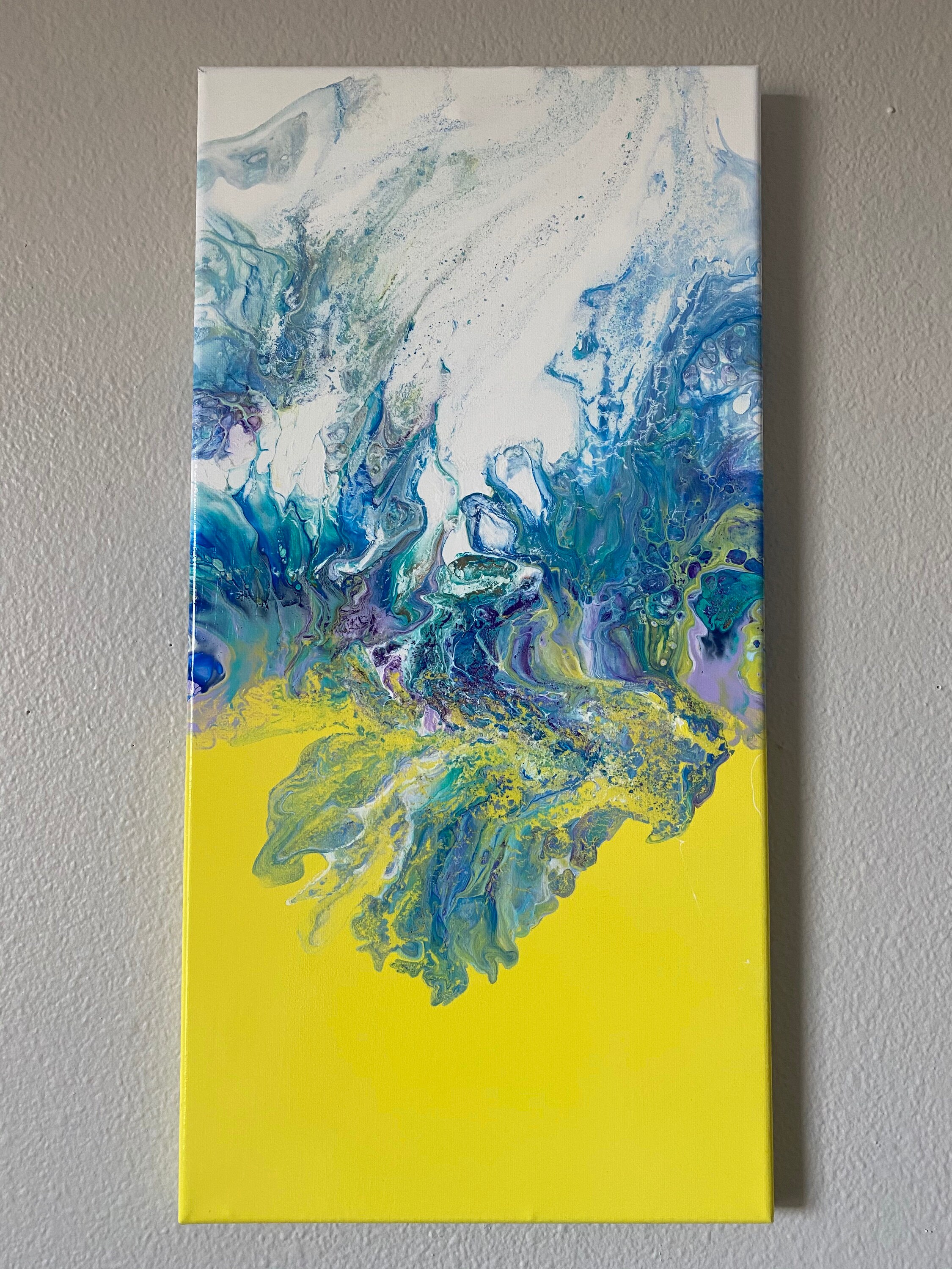 Spring Fades 10x20 Original Acrylic Pour on Canvas Etsy España