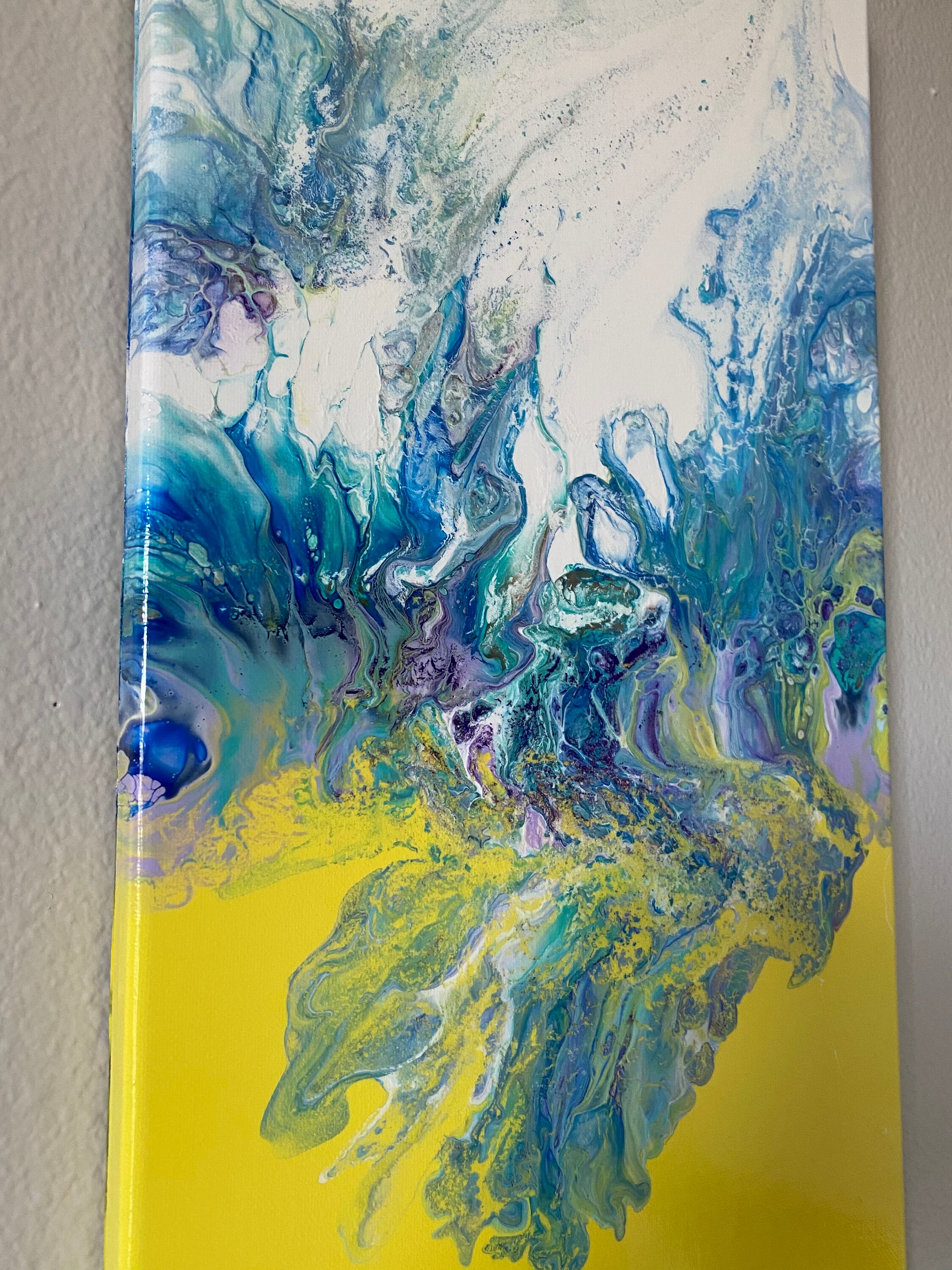 Spring Fades 10x20 Original Acrylic Pour on Canvas Etsy España