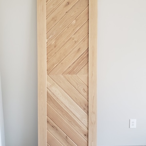 Chevron White Oak Barn Door