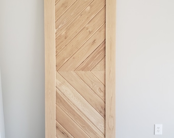 Chevron White Oak Barn Door