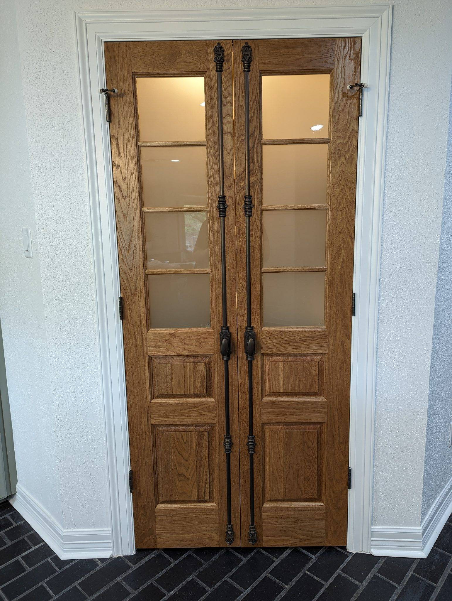 Solid White Oak Double Pantry Doors, Raised Panel, Custom French Doors ...